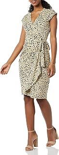 Amazon Essentials Women's Classic Cap Sleeve Wrap Dress