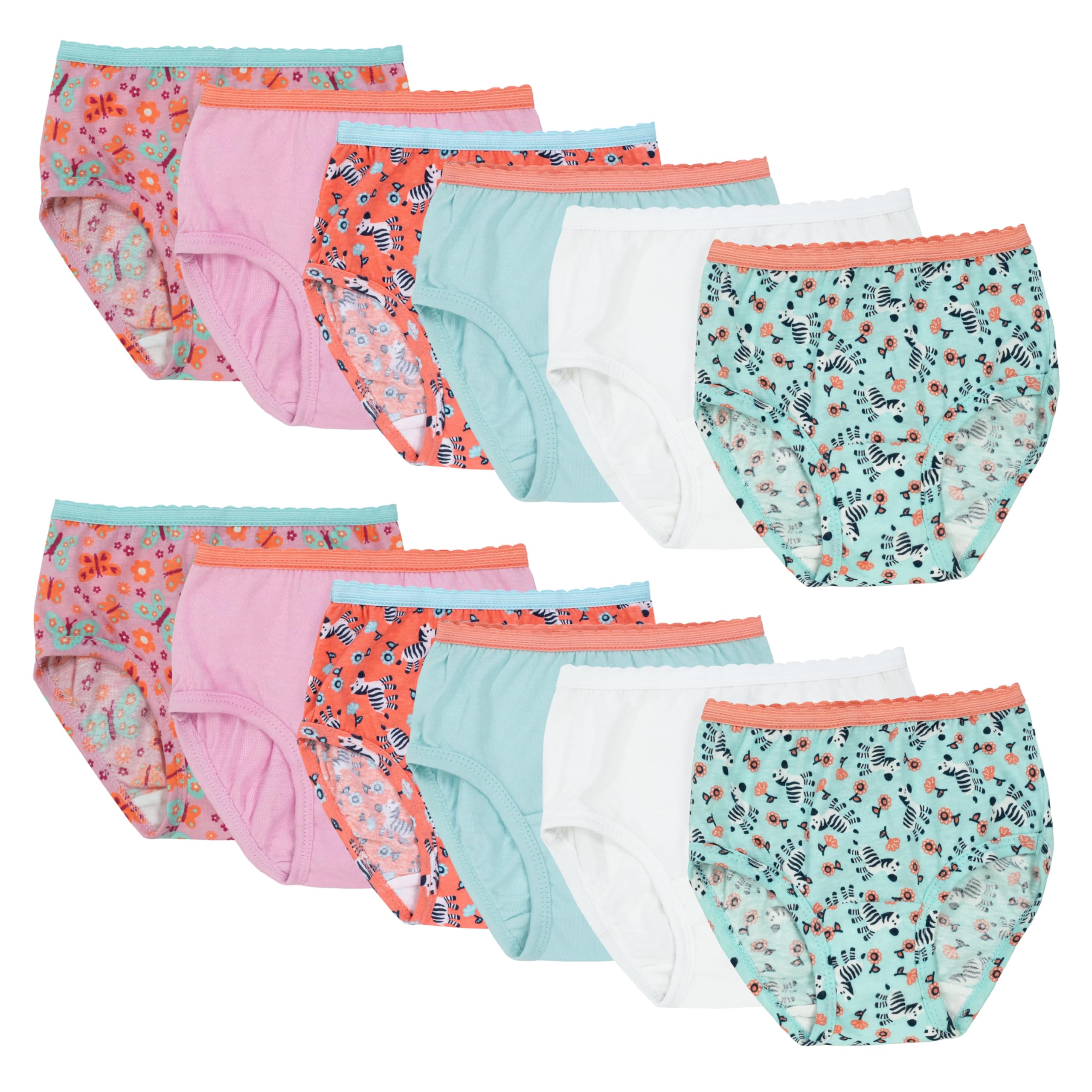 Fruit of the Loom Toddler Girls' Tag-Free Cotton Underwear | Breathable cotton, 