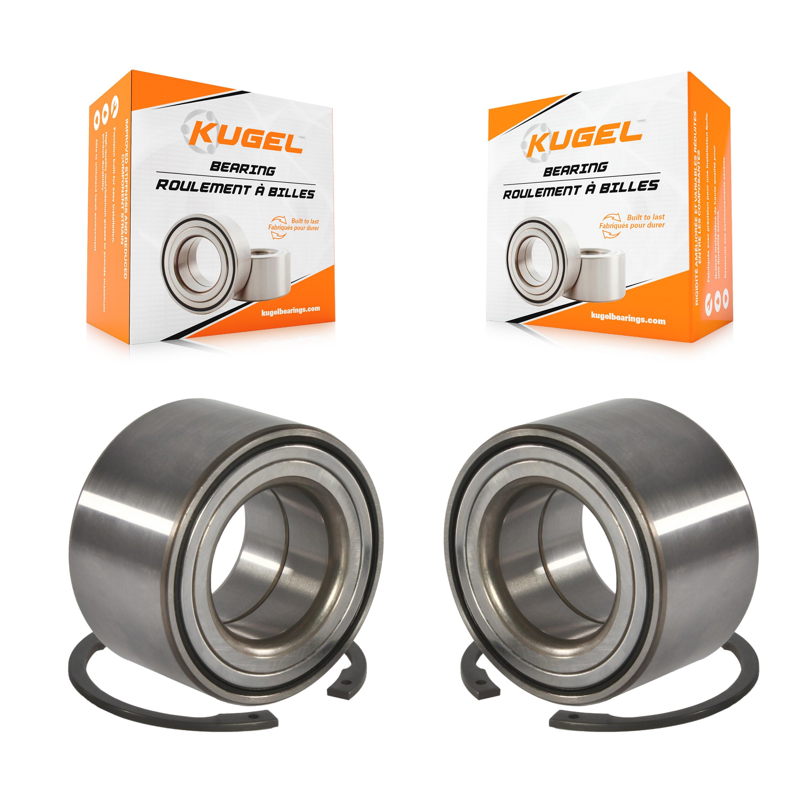 Kugel Front Wheel Bearing Pair Replacement for Toyota Corolla Matrix Pontiac Vib