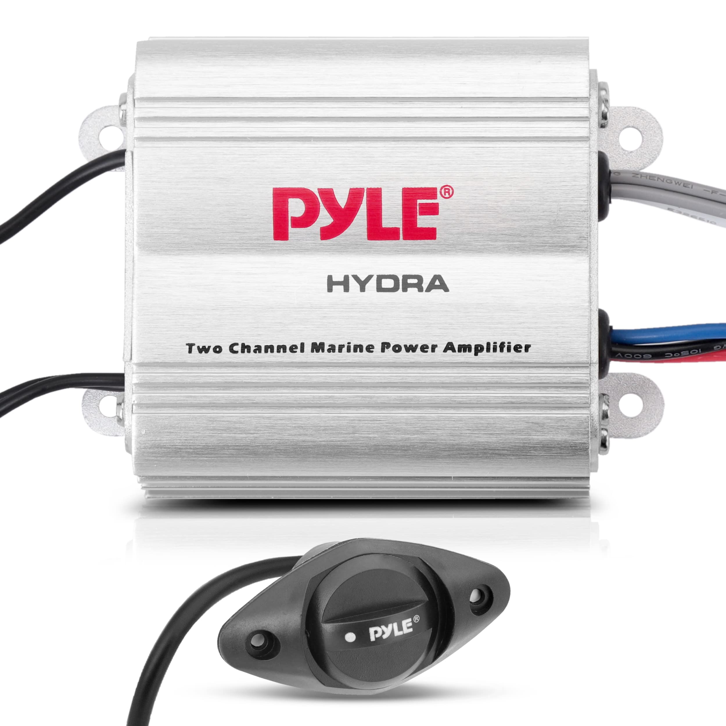 Pyle Hydra Marine Amplifier - Upgraded Elite Series 400 Watt 2 Channel Micro Amp