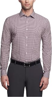 Kenneth Cole Reaction Mens Dress Shirt Slim Fit Checks and Stripes (Patterned)