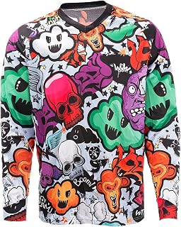 JPOJPO Men's Cycling Jersey MTB Downhill Shirt Long Sleeve Motorcycle Breathable S-4XL