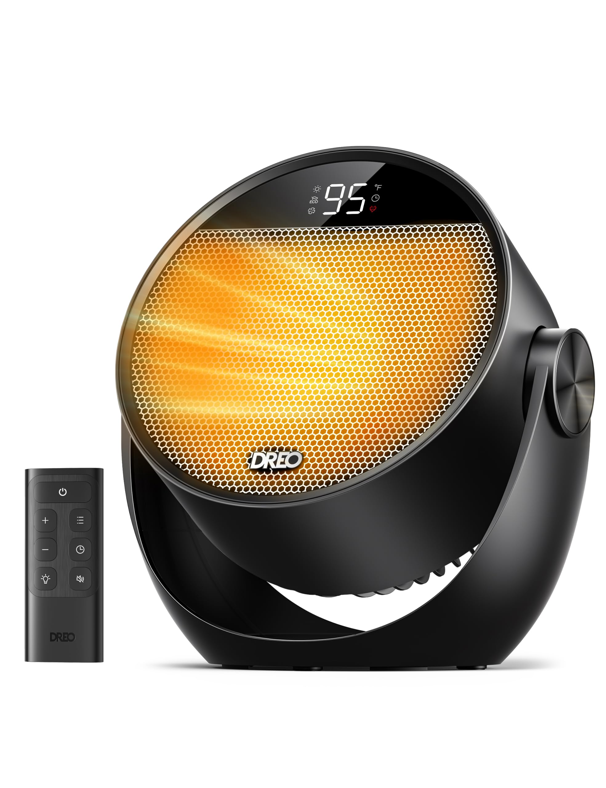 DREO Space Heater 1500W, 60° Adjustable Tilt, Portable Heater for Office | 10.5f