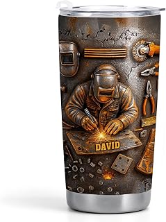 Gift for Welders Personalized Custom Stainless Steel Tumbler 20oz 30oz | Personalized Stainless Steel Tumbler For Welders, Custom Gift Featuring Craftsmanship And Tools, Available In 20oz Or 30oz