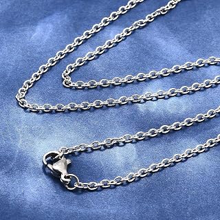 10pcs 304 Stainless Steel Necklace Chain with Lobster Clasp 1.9mm Wide Cable Link Chain for DIY Jewelry Making Stainless Steel Color