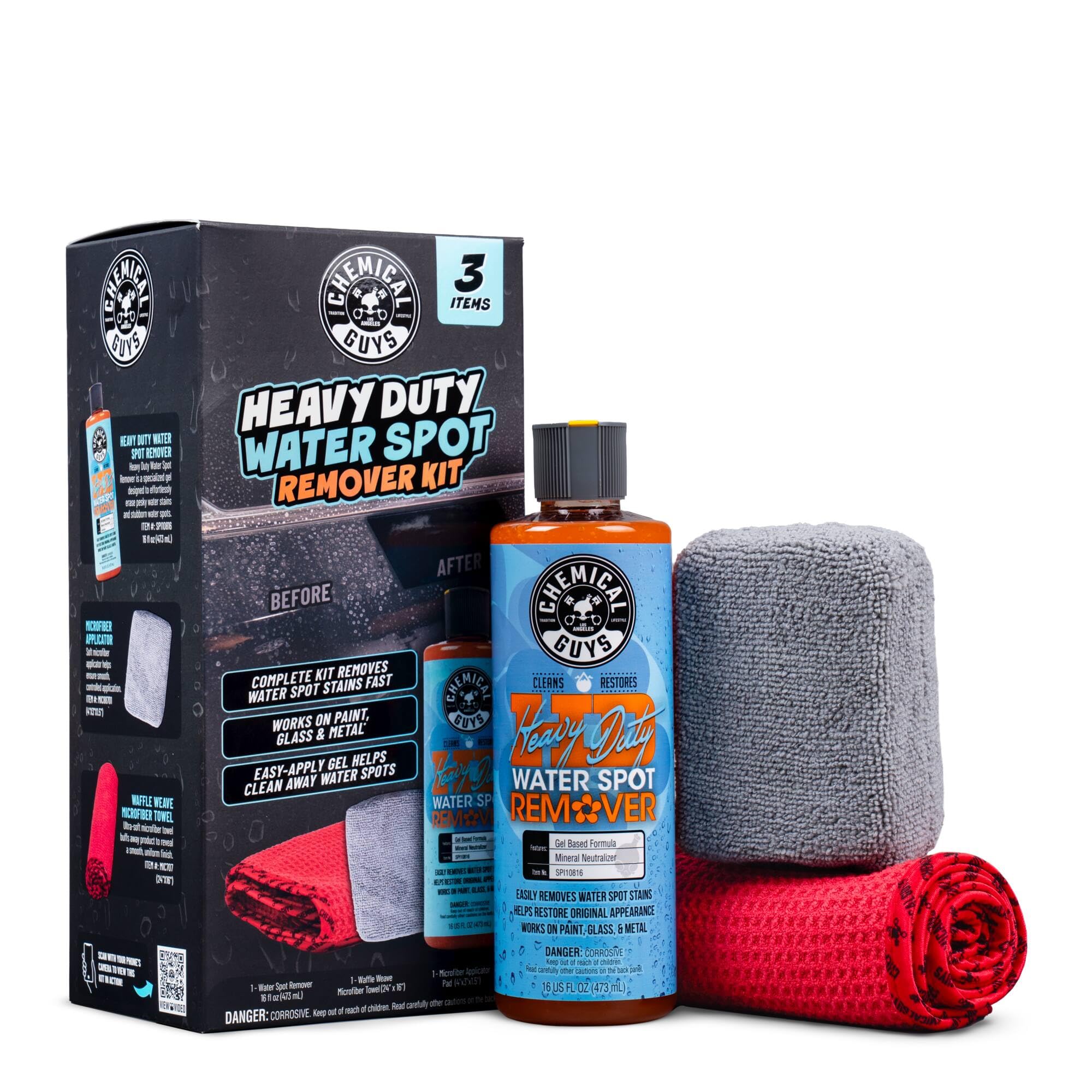 Chemical Guys Heavy Duty Water Spot Remover Kit for Car Paint & Glass | Acidic f