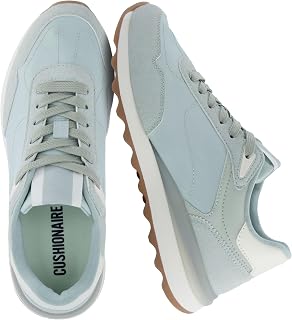 CUSHIONAIRE Women's Kicks lace up Nylon Sneaker +Comfort Foam, Wide Widths Available