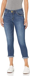 Democracy Women's Women's Plus Size Ab Solution Cuffed Crop Jean Jeans