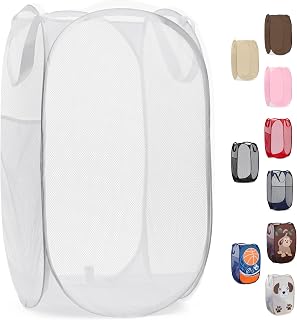 Handy Laundry Pop Up Laundry Hamper 71L Sturdy Collapsible Mesh (White)