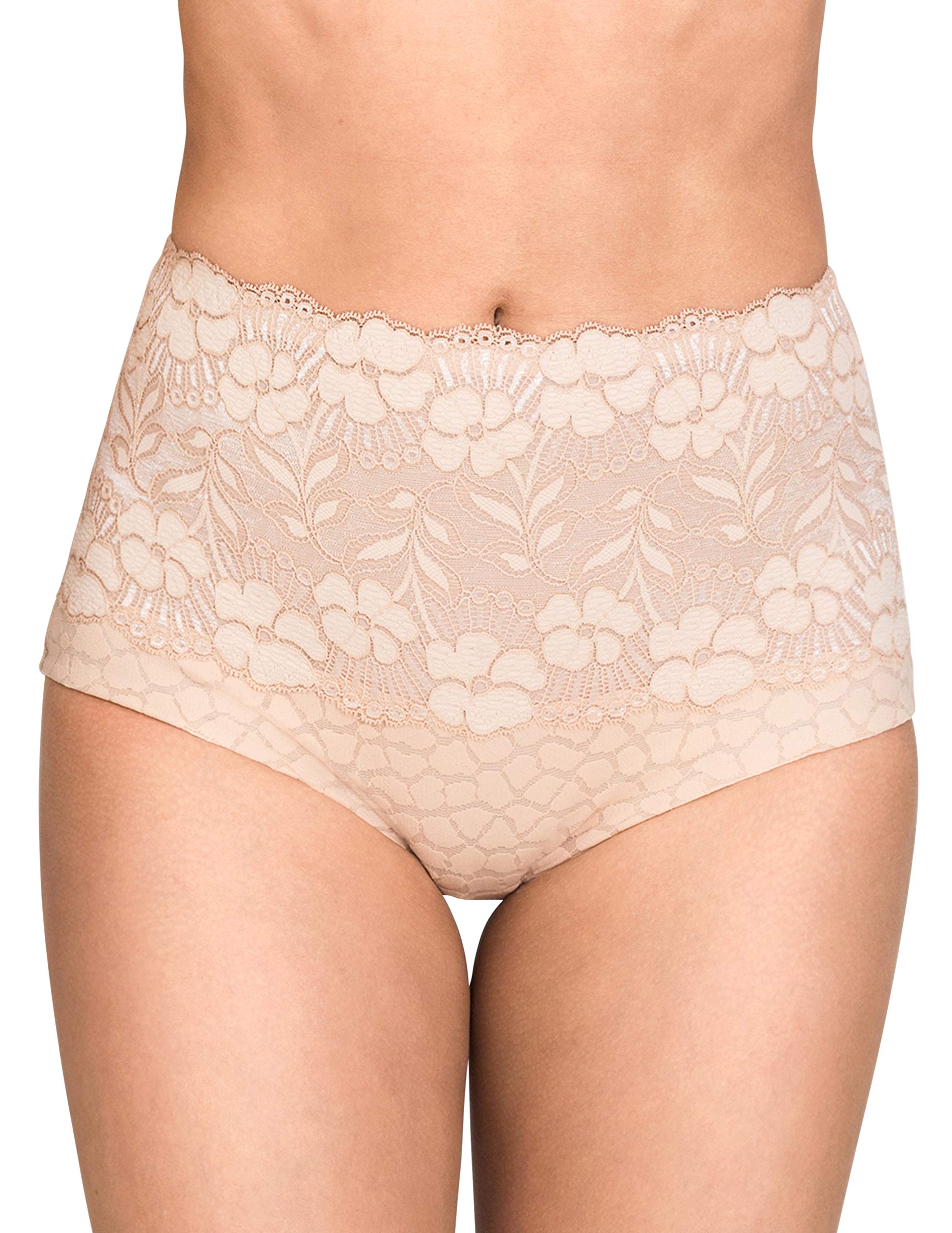 Miss Mary of Sweden Women's High Waisted Shapewear with Jacquard and Lace