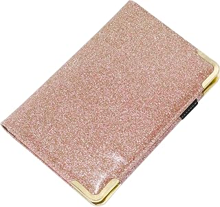 DGBDPACK Server Book - Server Books for Waitress with Zipper Pocket, 6 Compartments, Faux Leather Money Organizer Wallet for Servers to Manage Payments, Receipts, Orders and More, Glitter Pink