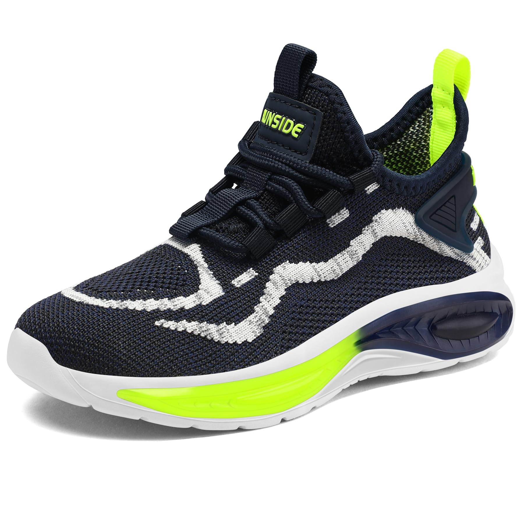 RUNSIDE Boys Girls Sneakers, Lace up Kids Tennis Shoes for Walking/Running Light