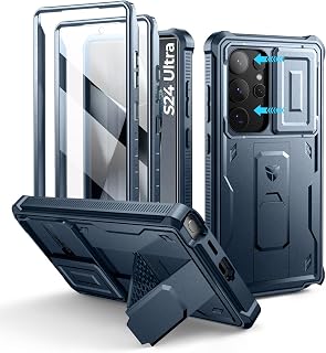 Dexnor for Samsung Galaxy S24 Ultra Cover with Built-in Sliding Camera