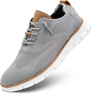 Men's Casual Dress Shoes Fashion Walking Sneakers Mesh Business Oxfords Work Lightweight Soft Sole