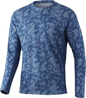 HUK Men's Icon X Camo Long Sleeve Shirt |Performance Fishing Shirt Shirt (Pack of 1)