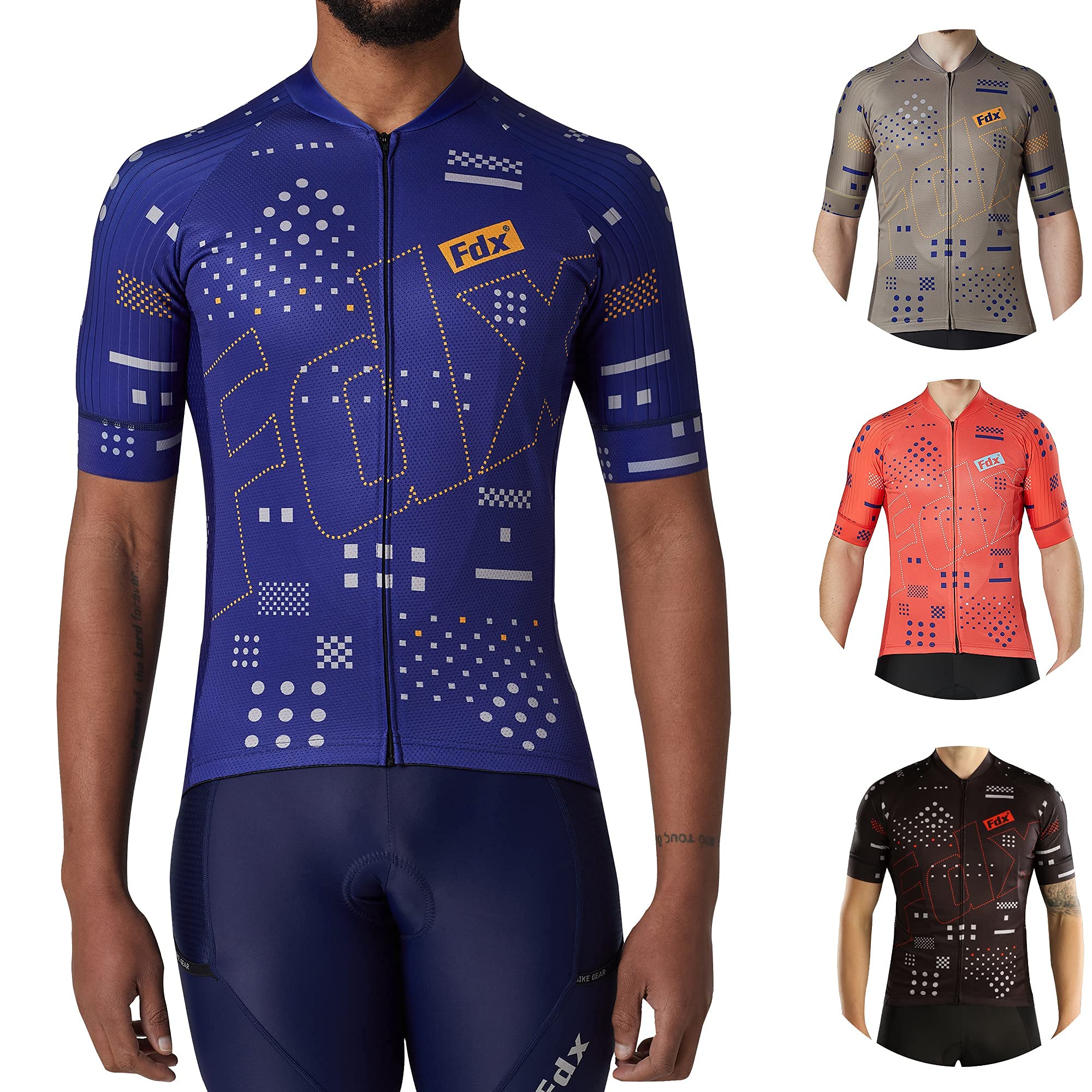 FDX Men's Limited Edition Road Cycling Jersey Short Sleeve Biking Tops