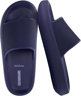 CUSHIONAIRE Feather Cloud Recovery Pool Slide for Men with +Comfort