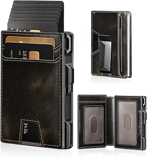 2026 Wallet for Men - Genuine Leather [Slim & Minimalist] RFID Blocking