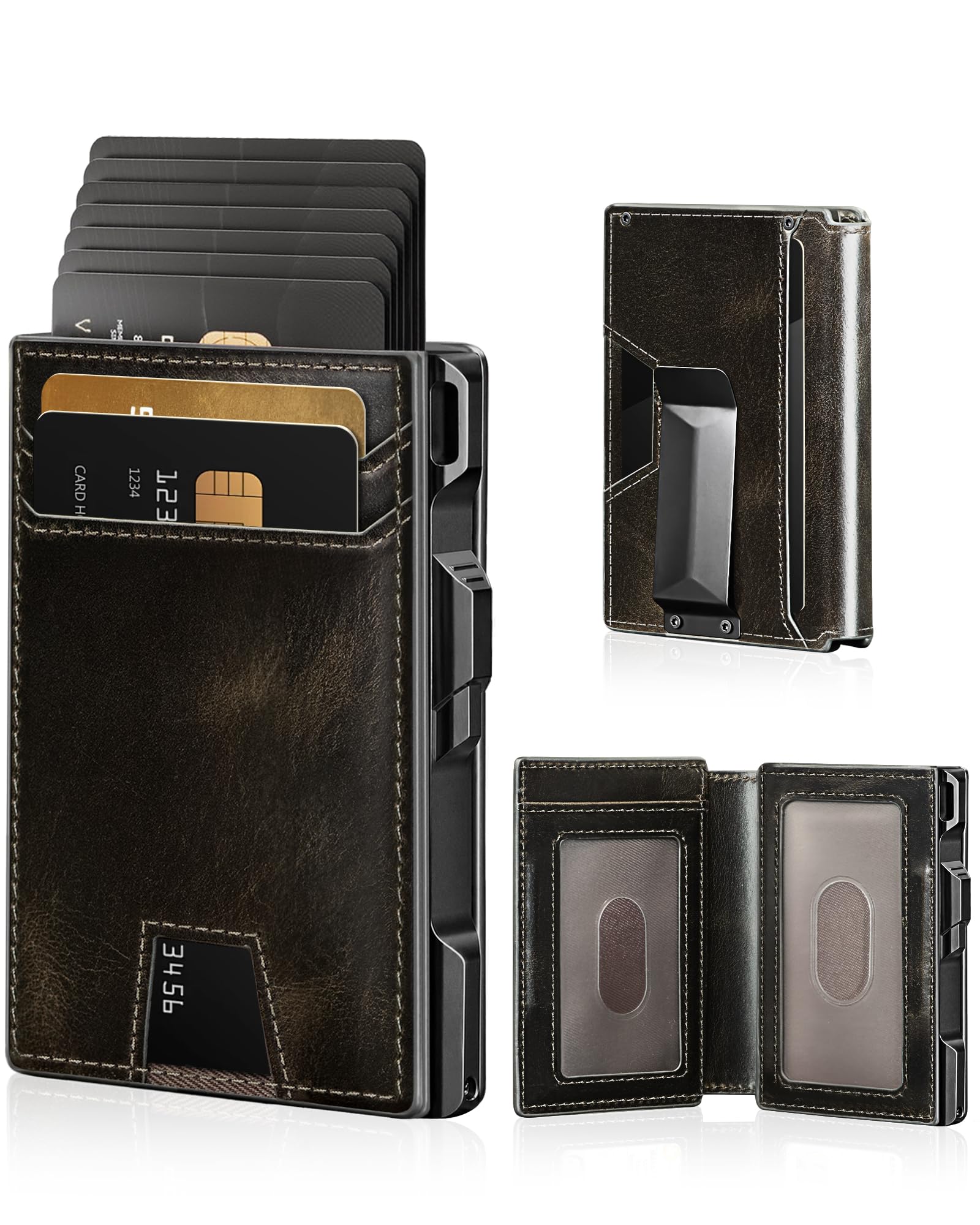 2026 Wallet for Men - Genuine Leather [Slim & Minimalist] RFID Blocking