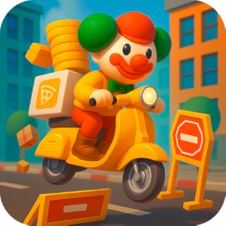 Crazy Pizza Rider: Fun Scooter Rush