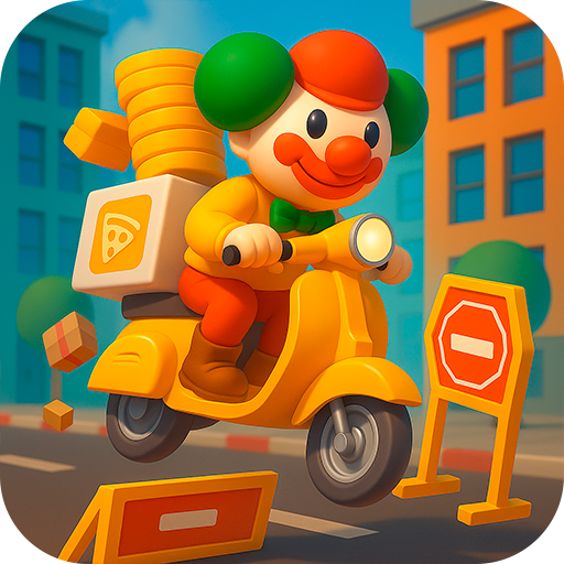 Crazy Pizza Rider: Fun Scooter Rush