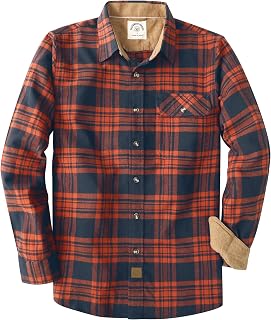 Dubinik® 6 oz Flanellhemd Herren Langarm Casual Freizeithemd Brusttasche