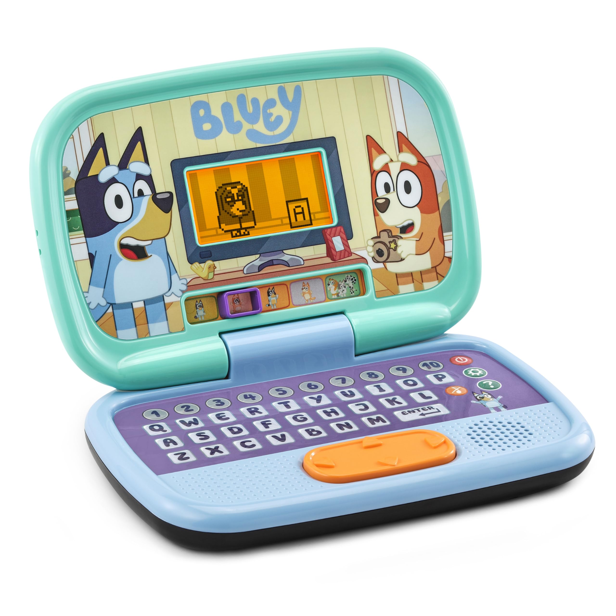 VTech Bluey Game Time Laptop (English Version) | Official Bluey Laptop, 10 games
