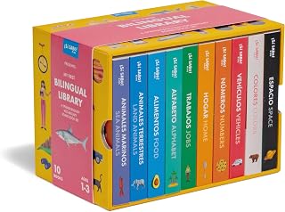 My First Bilingual Library: A Spanish-English Vocabulary Board Book Set of Colors, Numbers, Animals, ABCs, and More (Si Sabo Kids)