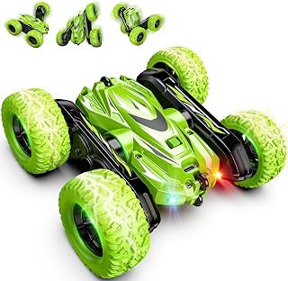 HappyGoLucky 360° Flips Remote Control Cars, Rechargeable RC Car Garden Games Outdoor Toys for 3-12 Year Old Boys Girls, 4WD Kids Boys Toys age 3-10 Birthday Presents 3-11 Year Old Boy Gifts