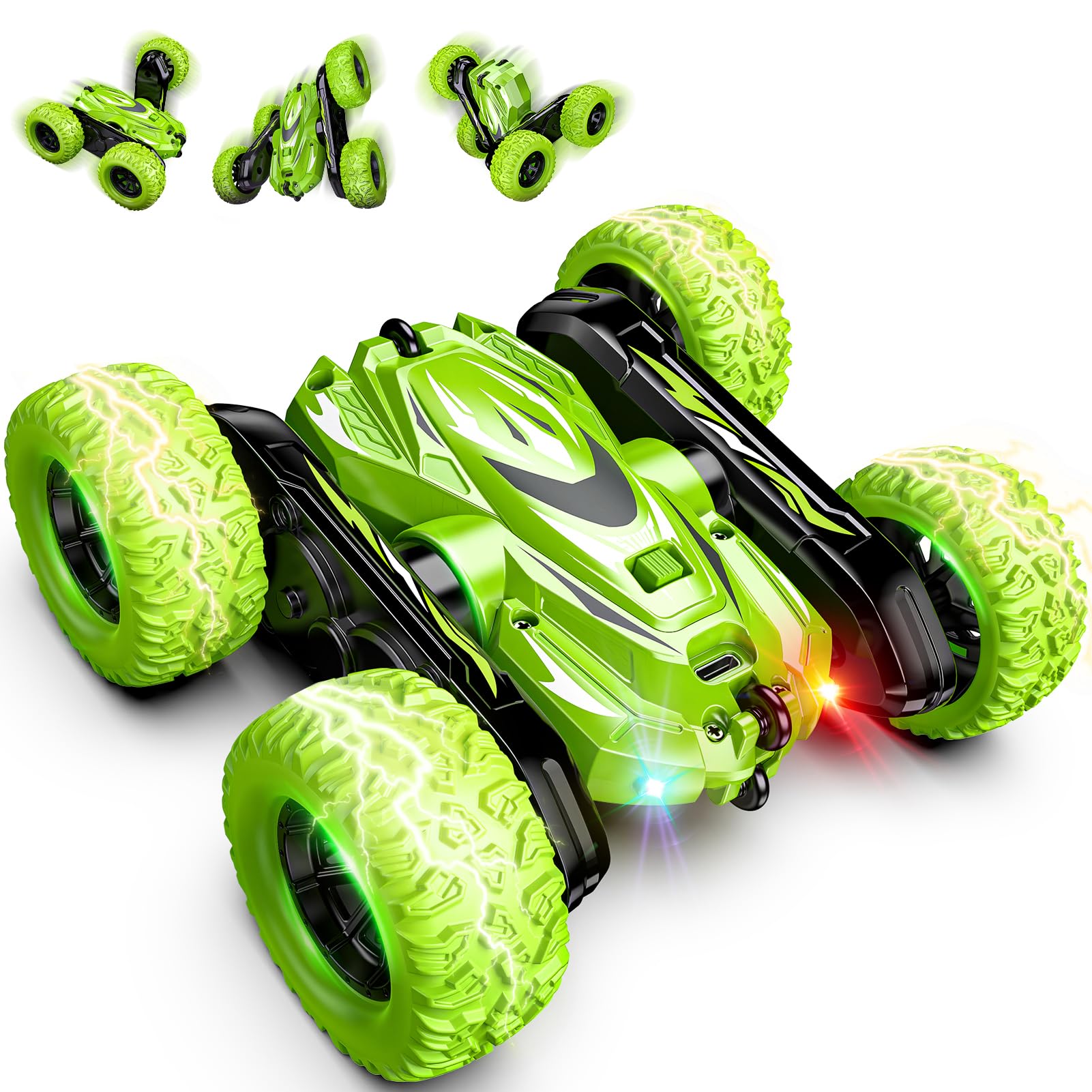 HappyGoLucky 360° Flips Remote Control Cars, Rechargeable RC Car Garden Games Ou