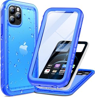 Cozycase for iPhone 12 Pro Max Waterproof Case Full Body Heavy Duty Blue