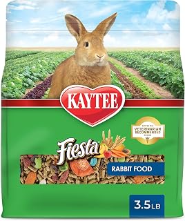 Kaytee Fiesta Rabbit Food, Supports Dental Health and Digestion | Fun at feeding time. Small animal food with bunny enrichment. Shapes, textures, fruits and veggies