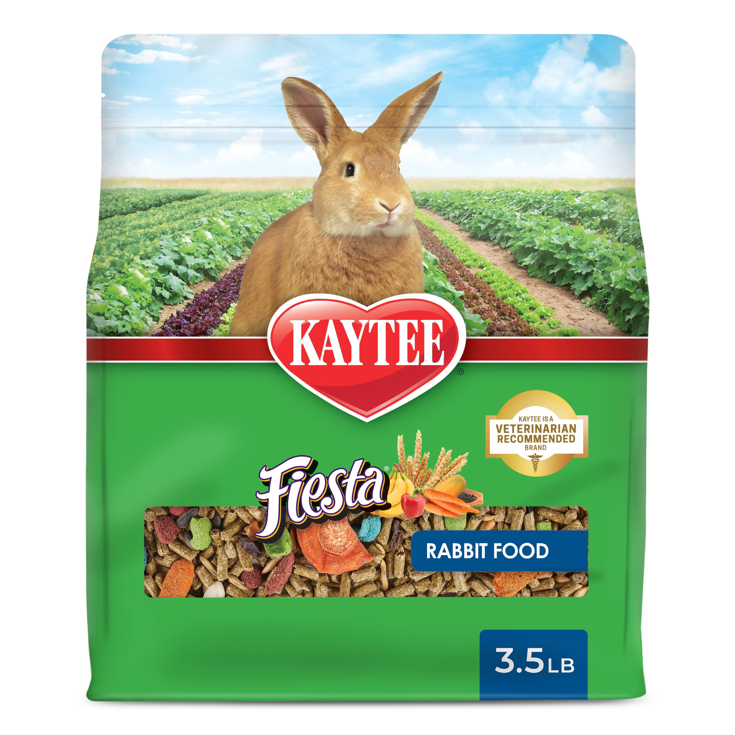 Kaytee Fiesta Rabbit Food, Supports Dental Health and Digestion | Fun at feeding