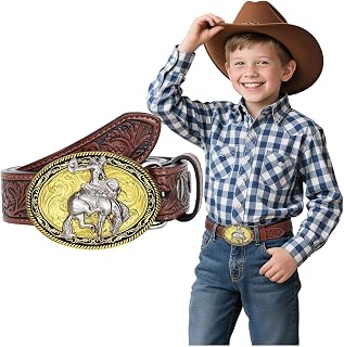 BELTROAD Kid Western Belt for Boys Girls Toddlers Cowboy Leather Belts