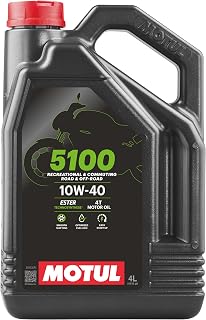 MOTUL MOTORBIKE OIL 5100 4T 10W40 4L | Technosynthese Ester formula for smooth clutch operation and reliable wear protection