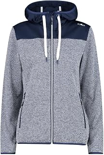 CMP Knit Tech Mélange Fleece Jacket Knit Tech Mélange Fleece Jacket, Man, Ink-Black, 46 Women
