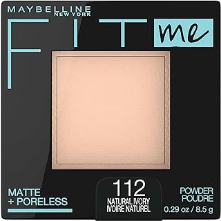 Maybelline Fit Me Matte + Poreless Pressed Face Powder Makeup & Setting Powder, Natural Ivory, 1 Count