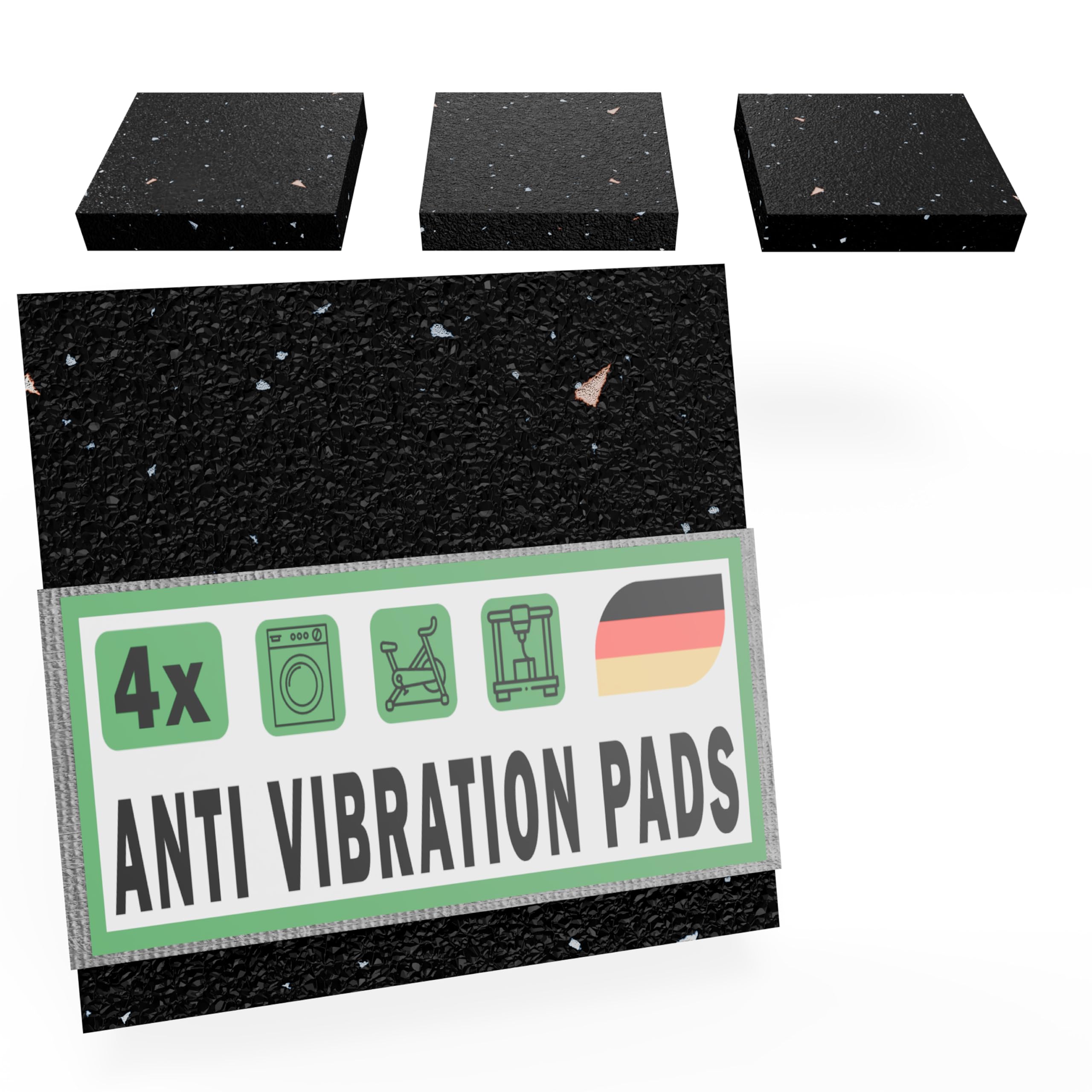 FUX 4 Anti Vibration Mat for Washing Machine & Tumble Dryer 90x90x15 mm | Rubber