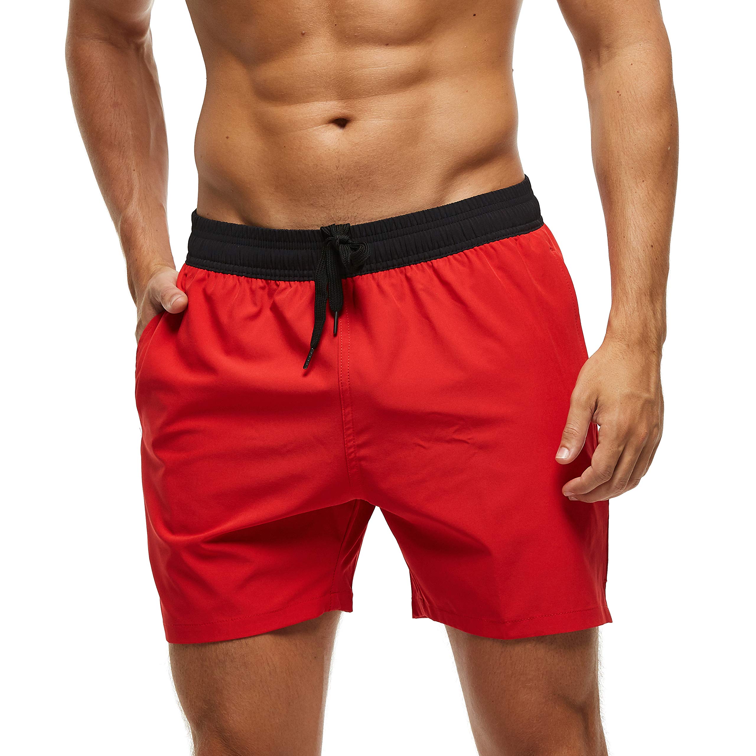 Arcweg Swimming Trunks for Men with Zip Pocket, Breathable, Water-Repellent, Swi