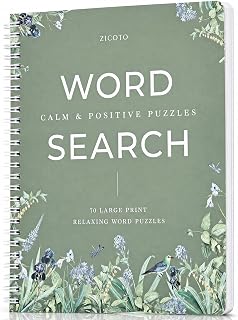 Large Print Word Search Book for Adults - 70 Relaxing Puzzles for Seniors | Easy to Read Puzzles with Positive Healing Themes - The Perfect Stress-relieving Brain Game Gift for Mom and Dad