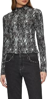 s.Oliver Women's 2156422 Long-Sleeved Shirt with Stand-up Collar