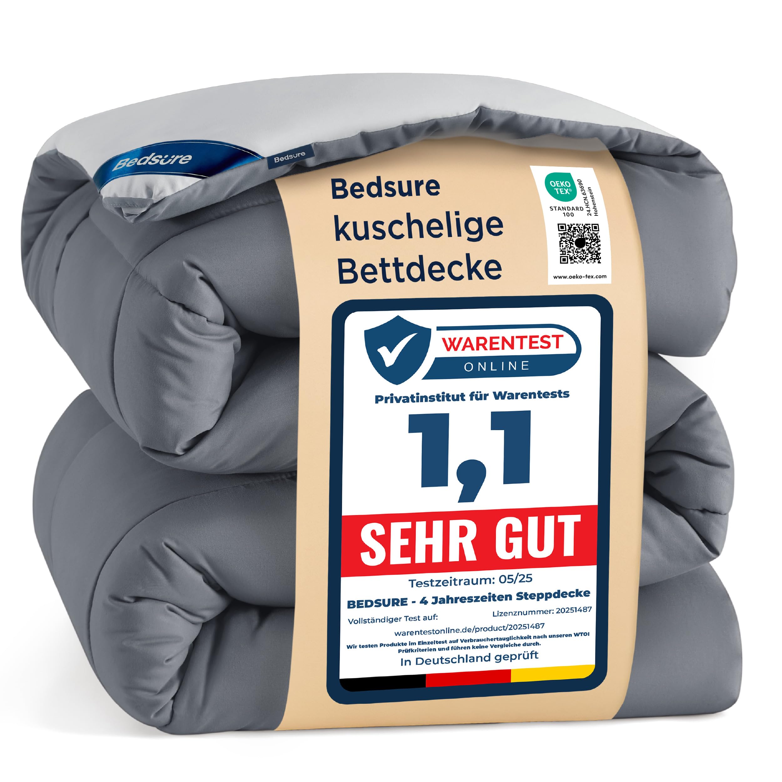 Bedsure Duvet without Cover 135 x 200 cm - Duvet with Integrated Cover | Duvet 1
