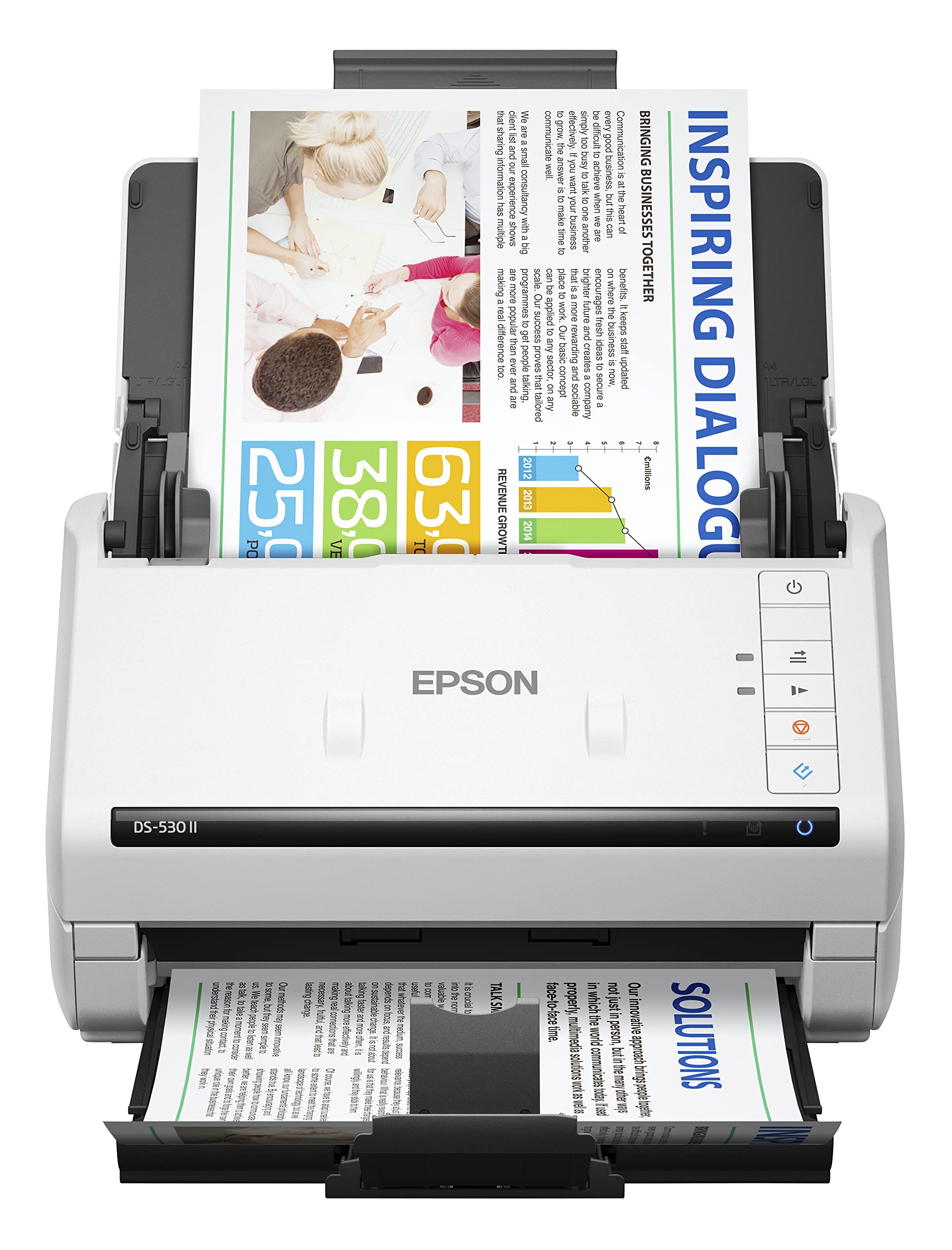 Epson DS-530 II Color Duplex Document Scanner 35 ppm/70 ipm High Speed | 50-Shee