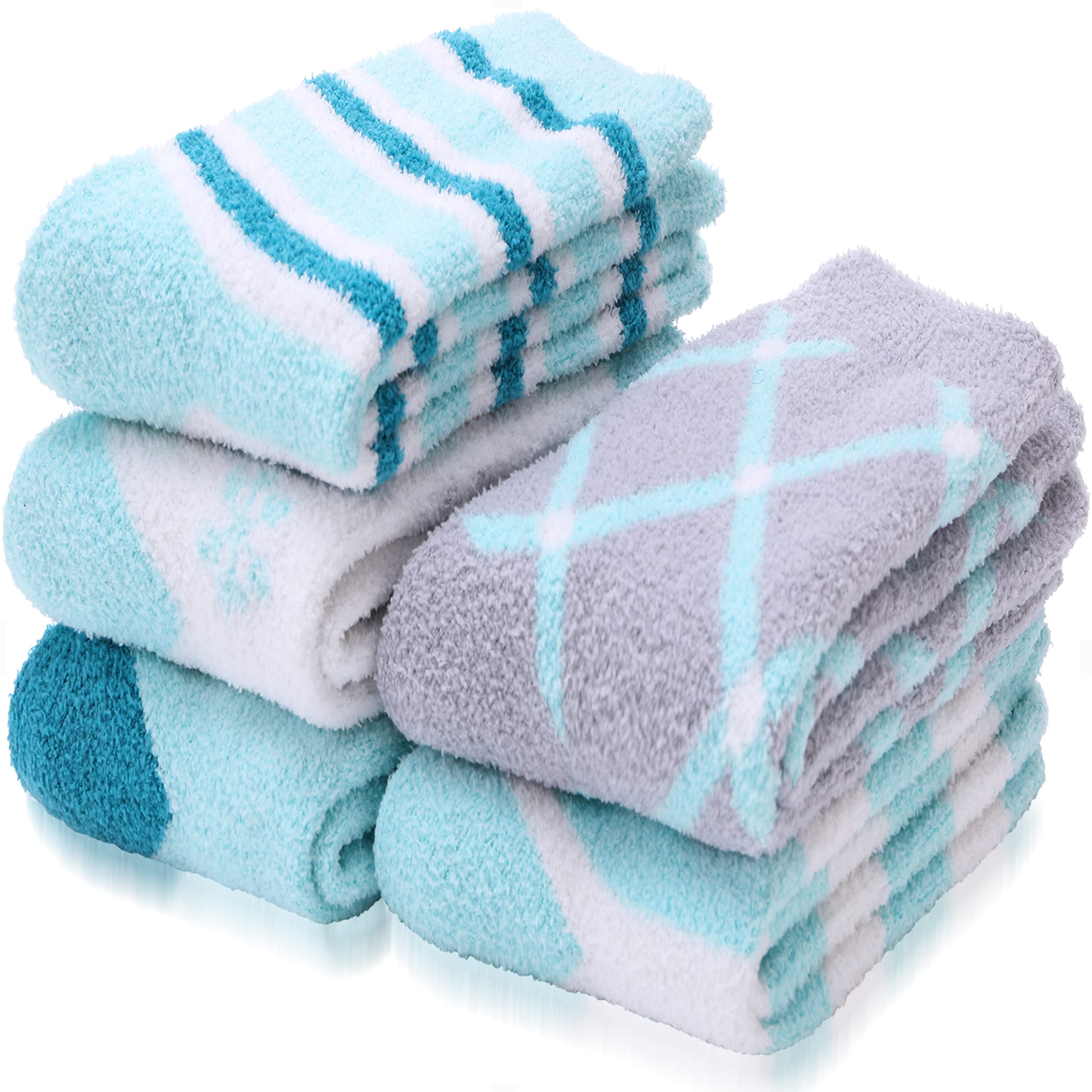 ANTSANG Fuzzy Socks for Women, Fluffy Warm Slipper Socks for Winter & Home