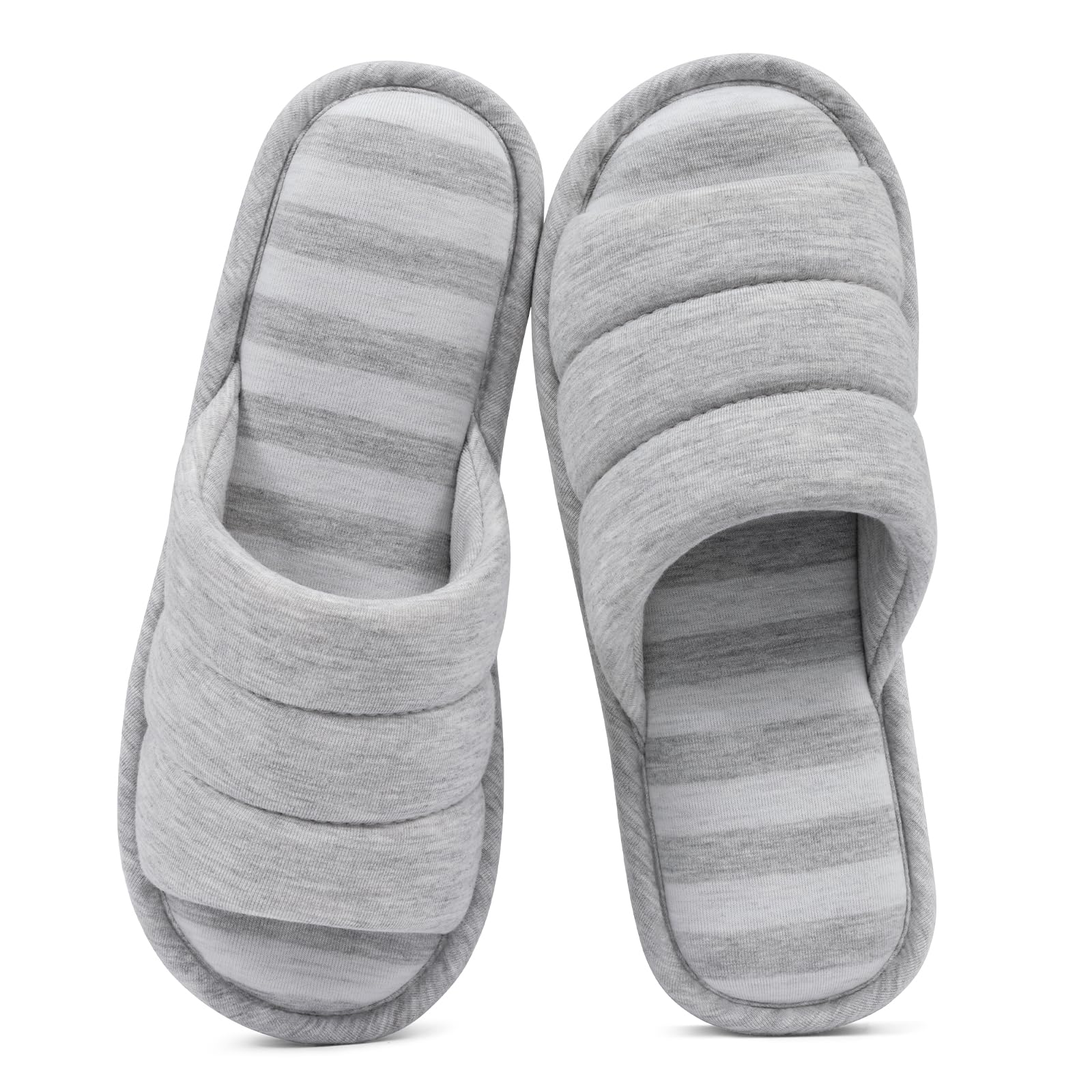 shevalues womens open toe slippers soft cotton house slippers for women indoor s