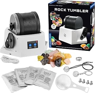 T&K Essential STEM Tools - Rock Tumbler | Geology Set | Explore Erosion, Weathering & More | Built-In Timer Runs Up To 7 Days | STEM Science Learning & Education | Ages 8+
