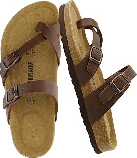 CUSHIONAIRE Women's Luna Cork Footbed Sandal with +Comfort