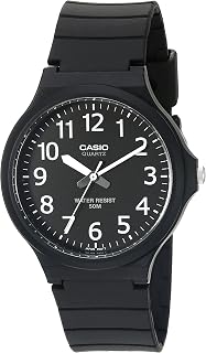 Casio MW240 Series | Men’s Quartz Watch | 50M WR | Large Resin Case | Resin Glass | Resin Band | Large Arabic Numerals | Analog Watch | Easy to Read Display | 3 Year Battery