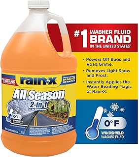 Rain-X All Season 0°F 2-in-1 De-Icer &amp; Bug Remover Windshield Washer Fluid - 1 Gallon