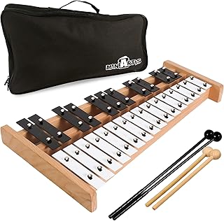 Glockenspiel Xylophone Full Size 27 Notes for Adults and Kids | Glockenspiel Instrument, Adult Xylophone, Classic Keys, 4 Mallets, Carry Case, Music Learning, Classroom Use, Birthday Gift